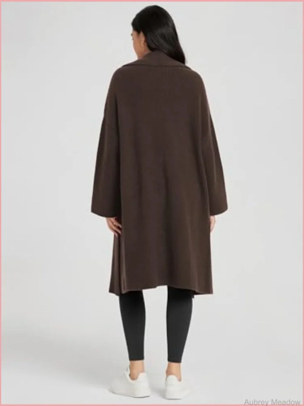 Women's Long Cardigan Open Front Drape Coatigan Soft Knit Outerwear